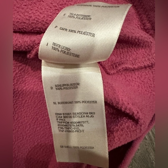 The North Face Jacket S Pink Fleece 1/4 Zip Mock Neck Lightweight Womens Rose - Picture 7 of 13